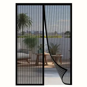 Magnetic Screen Door, Self-Sealing Heavy Striped Mesh Curtain, Suitable for Various Room Types, Perfect Gift, Pest-Proof All Year Round