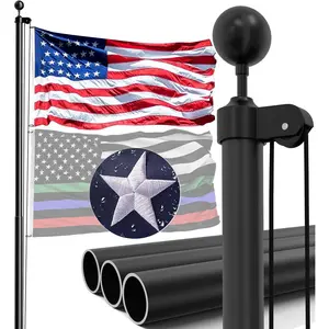 20FT Heavy Duty Flag Pole for Outside House - 13-Gauge Extra-Thick  Flagpole, Complete Set with  Flag &  Hardware to Fly Two Flags -  for Patriotic Displays &  Giving
