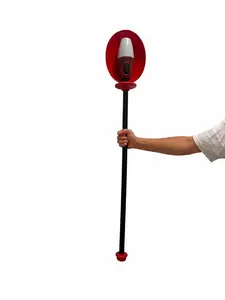 Kinstore Full Size 46" PU Foam Alastor Microphone Staff for Cosplay Hazbin Hotel Prop
