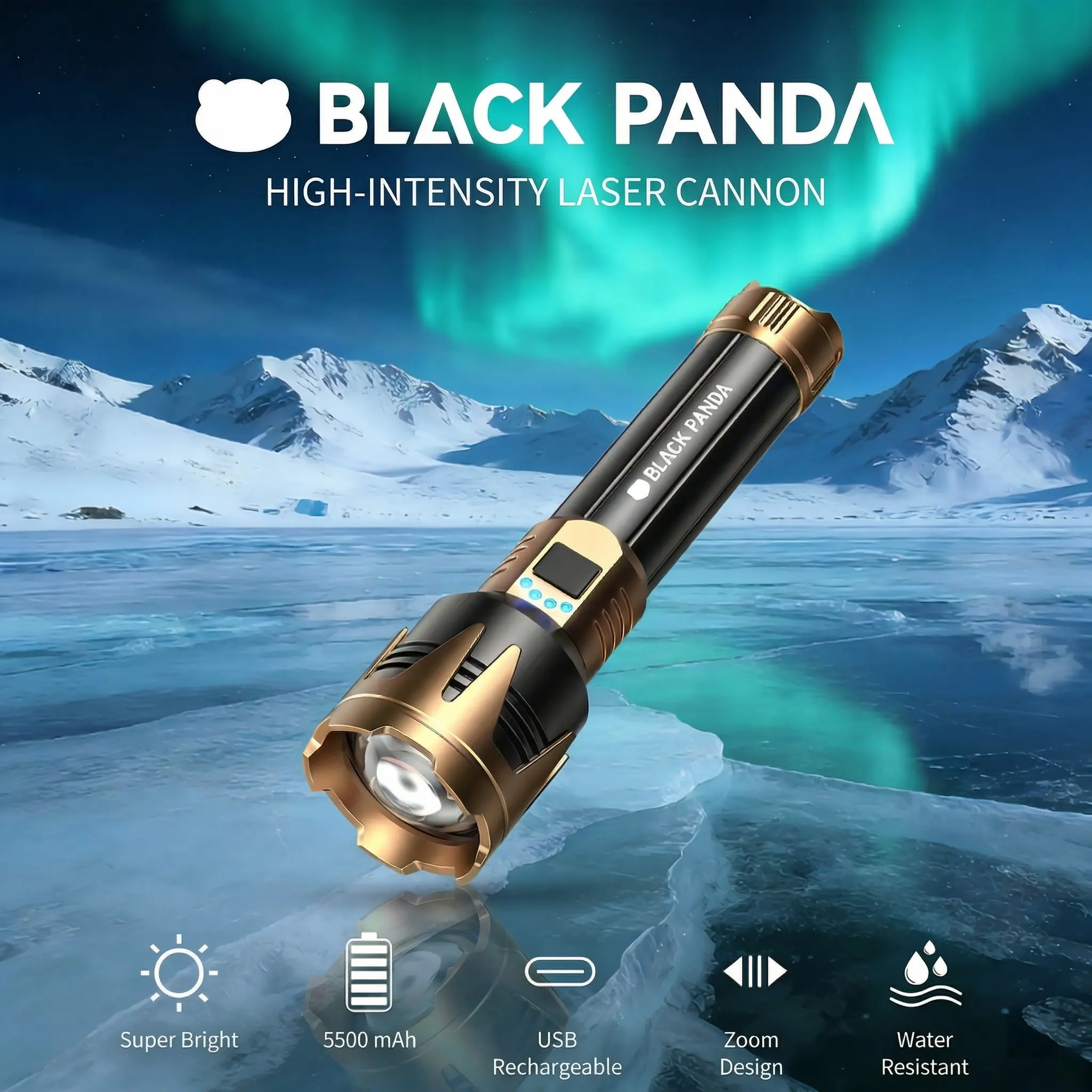 Rechargeable Ultra-Bright High-Lumen Tactical LED Flashlight - Waterproof Li-Ion Camping Light with Cells, Batteries Packed Separately for Emergency Use
