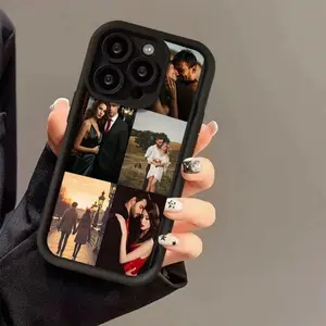 Matte TPU Protective Smartphone Casing - Shockproof, Drop-Proof, Scratch-Resistant Durable Frame Cover, Supports Custom DIY Couple Photos, Compatible with iPhone 11-17, XR, XS Models, Mobile Phone Accessory