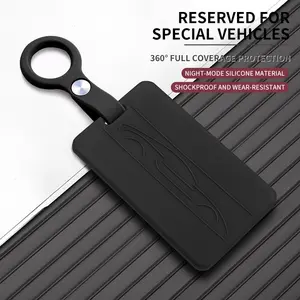 Tesla Model 3/y Card Key Case, Silicone Full Protection Shell, Premium Minimalist Design, Liquid Silicone Strap, Accessory Key Protector