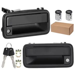 Exterior Door Handle w/Lock Cylinder & Keys for Chevy C1500 C2500 C3500 K1500 K2500 K3500 GMC Yukon Front Left & Right Chevrolet GMC Truck Door Handles Replace 15742229 15742230