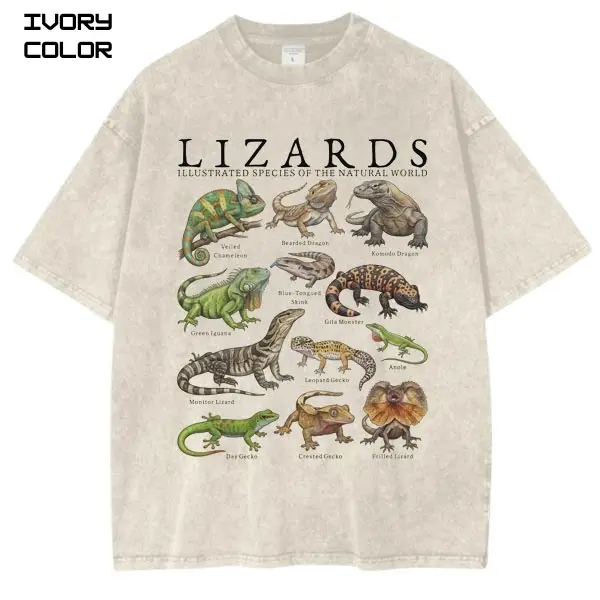 Lizard Graphic T-Shirt, Vintage Reptile Species Shirt, Gecko Chameleon Iguana Shirt, Nature Shirt, Menswear Womenswear, Herpetology Gift, Animal Lover Gift