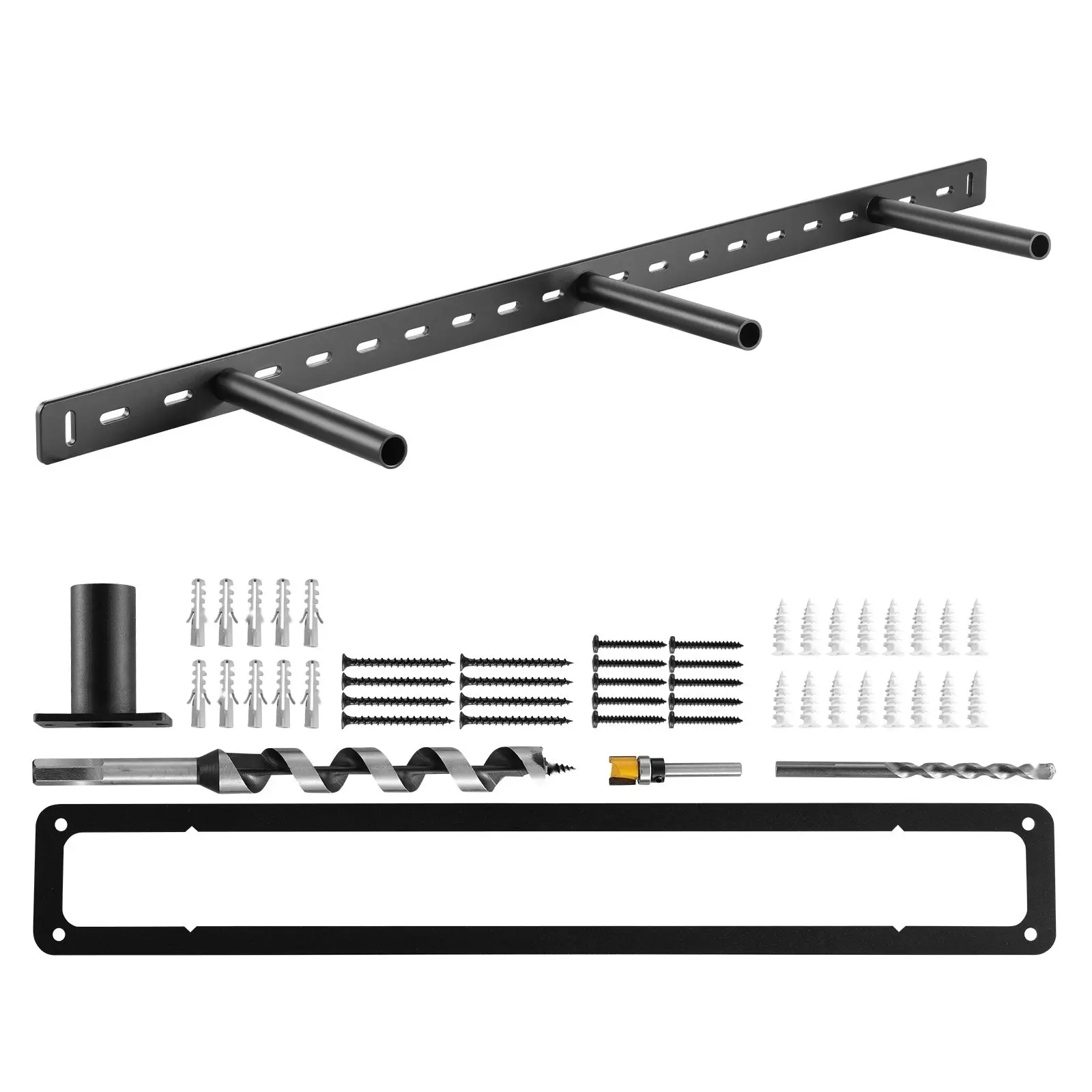 1 Pack Heavy Duty Floating Shelf Bracket, 34 Inch / 863.6 Mm Length, Sturdy Steel Wall Mounted Shelf Support, Concealed Mounting, Reinforced Design for High Load Capacity, Fits 16 In or 20 In Stud Spacing, Easy Installation