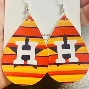 Retro H earrings