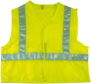 AccuformNMC Size XL Lime Mesh General Purpose High Visibility Vest PVC, Hook & Loop Closure SV7