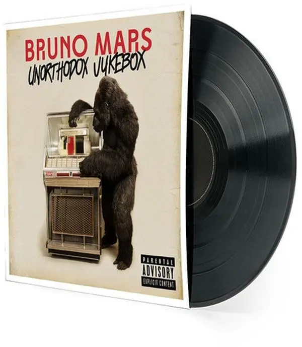 Bruno Mars - Unorthodox Jukebox Explicit LP Vinyl Record, Albums on Vinyl with Full 10-Track Run, Full 10Track Run