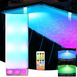 Solar Poolside RGB Light with Remote, Large Solar Panel，Waterproof IP68， Submersible Pool Light for Inground & Above Ground Pools，4 Brightness Levels – Decorative Outdoor Lighting outdoorfun