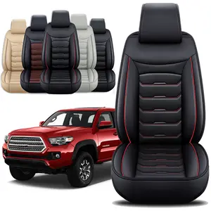 Fits For Toyota Tacoma Seat Covers 2005-2022 2023 2024 2025 2026 Truck Crew Double Extended Cab TRD Sport Offroad Limited SR5 V6 Truck,Automotive Seat Covers Airbag Compatible Car Interior Cushions(Full Set/Black-Gray)
