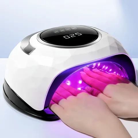 US-Standard Handheld UV LED Diamond Nail Lamp - 63 High-Power LEDs, Non-Blackening Design, Quick Dry Mode, Fast Curing Device, Manicure Pedicure Tool