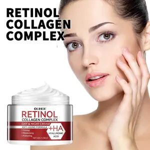 OUHOE Retinol Face Moisturizer with Hyaluronic Acid & Collagen, Anti-Aging Wrinkle Cream for Skin Repair, Dark Circle Treatment, Fine Line & Pore Minimizer, Day & Night Hydrator, 1.7oz