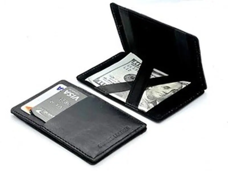 Genuine Leather Men's Magic Wallet Credit Card/ID/Coin Pocket