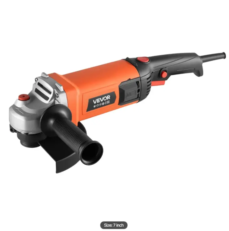 Angle Grinder, 7" Electric Grinder Power Tool, 13Amps 8500RPM High-Speed Corded Angle Grinders with 270° Adjustable Dust Guard for Metal Grinding, Cutting, Rust Removal (Disc Not Included)