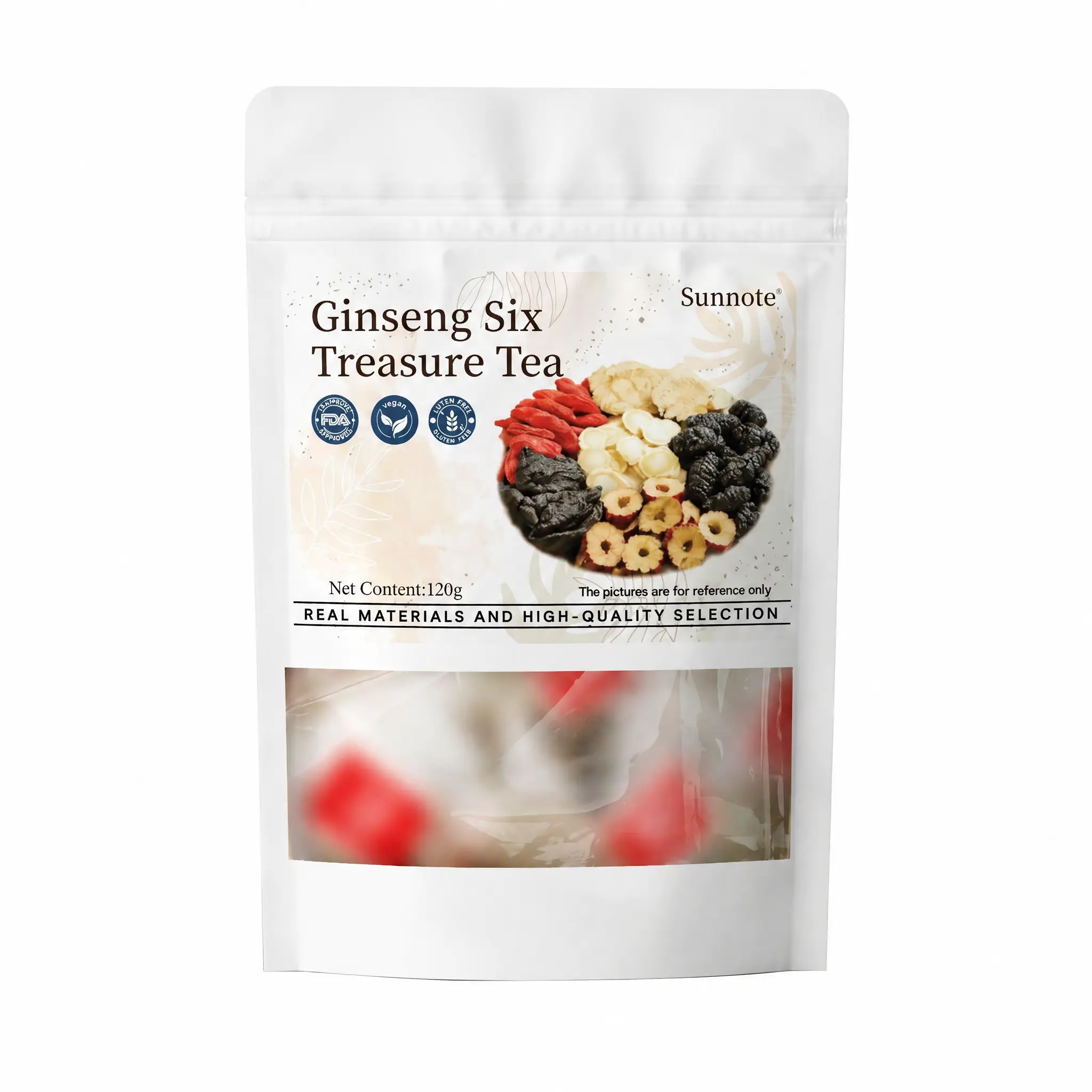 Sunnote 5-Treasure Ginseng Kidney Herbal Tea, Upgraded Formula with 6 Precious Natural Ingredients, Edible Corn Fiber Tea Bags, Organic Kidney Support Beverage, Five Treasure Ginseng Kidney Tea, Gift for Moms & Men