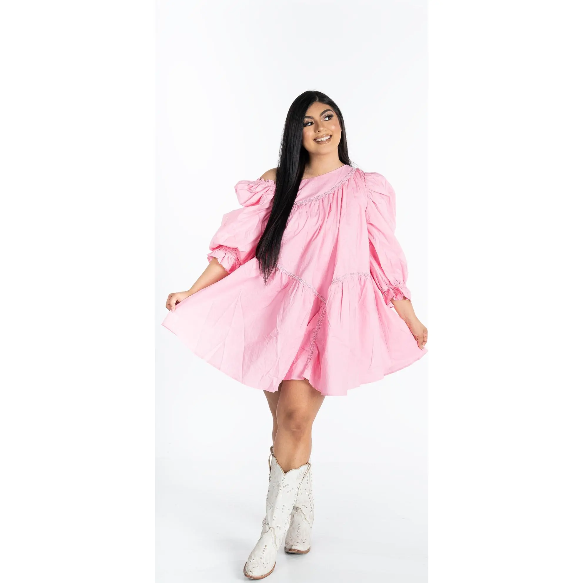 Jolene shoulder flowy dress