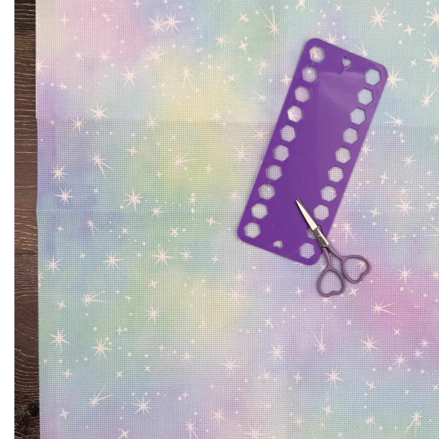 14-Count Cotton Aida Cross-Stitch Fabric - Glitter-Sparkle Jester Swirls Design, Modern Embroidery-Friendly, Fade Resistant, Festive Judaica, Hand Wash Only Sewing Supplies, Cotton Fabric, Aida Weave