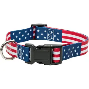 American Flag Dog Collar in 5 Different Sizes Classic (Small) Dog Karma
