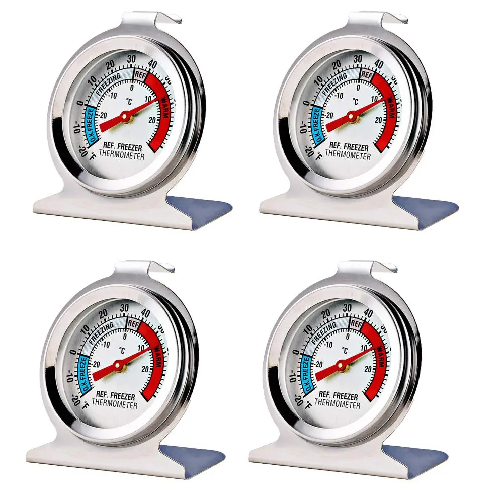 4 Pack Refrigerator Freezer  Large Dial Analog