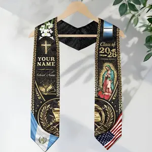 Custom Guatemalan American Flag Graduation Sash 2026, Personalized Guatemala Grad Stole,  Graduation Class of 2026,  Grad Outfit Guatemalan