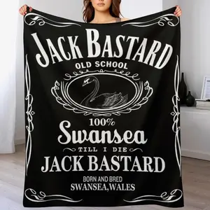 SWANSEA - JACK BASTARD W+B Throw Blanket Softest Blanket Designer Blankets Thermal Blanket Beach Blanket