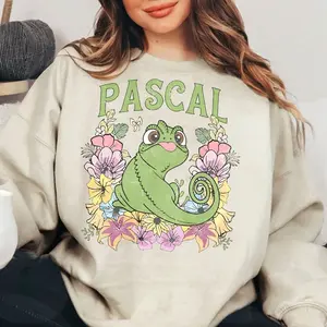 Retro Tangggled Pascal Floral Rapunzellll Family Matching Tee - The Magic Kingdm Unisex Crewneck T-shirt/Sweater - Birthday Gift 4LZ