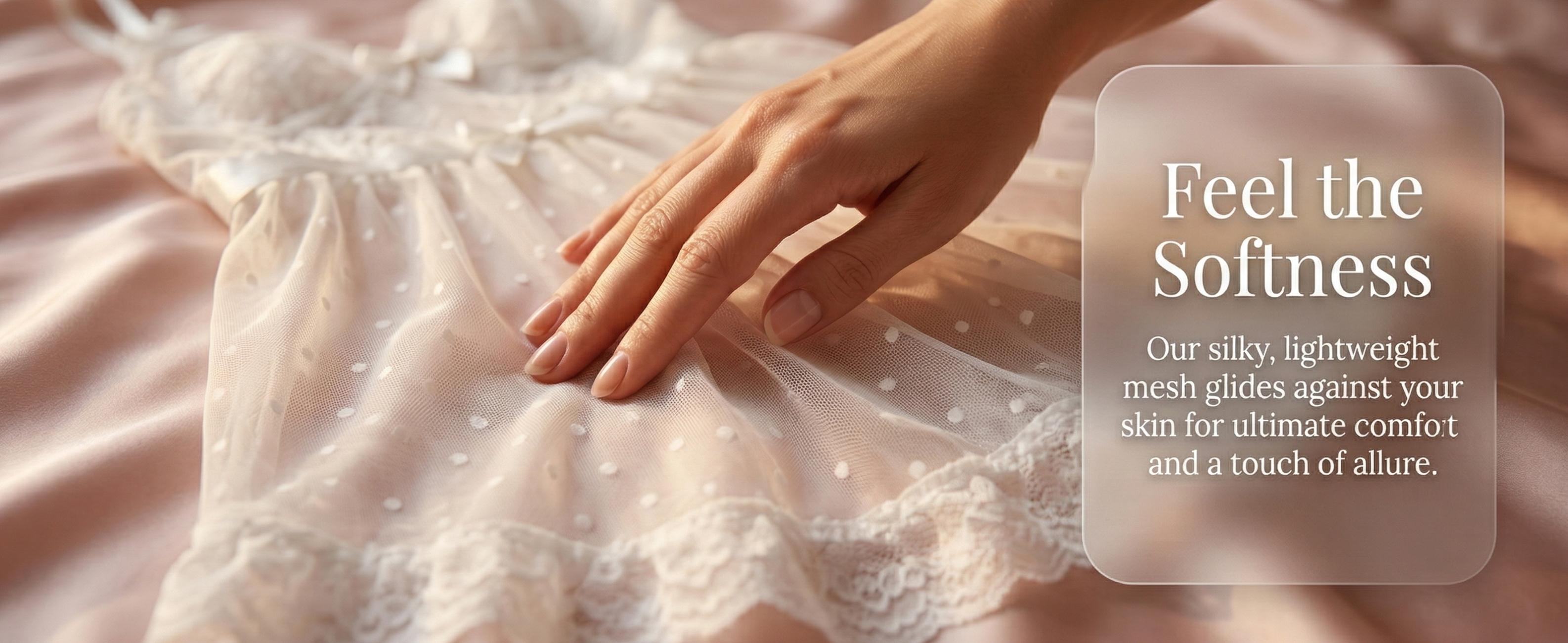 SILIX Elegant White Polka Dot Mesh Babydoll Set | Sexy Lace Trim Lingerie with Ruffled Hem | Bridal Lingerie Nightwear for Honeymoon & Wedding Night | Romantic Gift for Her Sexy Feminine Lingerie Set Underwear