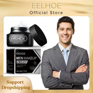 EELHOE Men Makeup Cream Even Skin Tone Oil Control Shrink Pores Moisturizing Face Concealer Matte Waterproof Makeup Base Primer