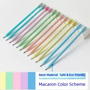 12pcs Macaron Jelly Color Triangle Pencils, Kids' Reward Gift Set, Vibrant Colors, Perfect for Elementary Students, Fun Learning Tools