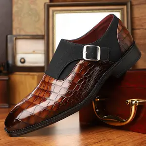 Men's casual business formal leather shoes, British style, comfortable soft sole, fashionable slip-on design suitable for parties, banquets, formal occasio