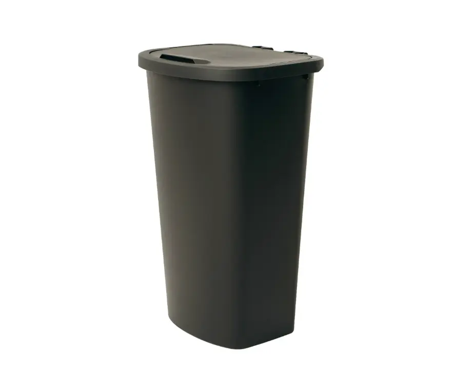 11 Gal Black Plastic Lift-Top Kitchen Trash Can for Home Care Supplies 11 Gal Black Plastic Lift-Top Kitchen Trash Can for Home Care Supplies