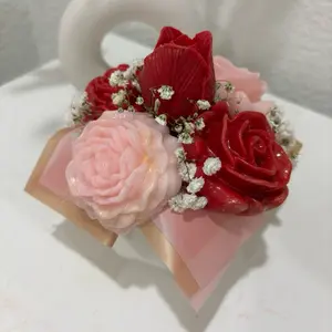 Romantic Wax Rose Arrangement  (Perfect Gift)