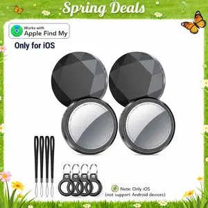 [Spring Deals] Tukio Tx03 GPS Tracker (iOS Only) for Cars & Pets -Mini Clear Design, Weatherproof Case, Anti-Lost Device, Works with Apple Find My (iOS Only), No Monthly Fees, IP67 Waterproof, Replaceable Battery Remote Bluetooth Protection outdoorfun