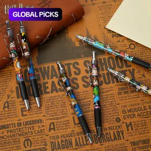 6pcs Harry Potter Gel Pens Set, Officially Licensed Hogwarts Anime Design, Medium Point Gel Ink Pens for Journaling, Writing Pens, Perfect Stocking Stuffers and Party Favors #GLOBAL PICKS