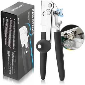 Commercial Can Opener Manual Heavy Duty Stainless Steel Handheld Smooth Edge Can Opener for Seniors for Kitchen