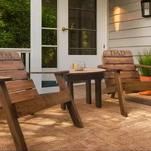 Custom Engraved Adirondack Chairs and Table set
