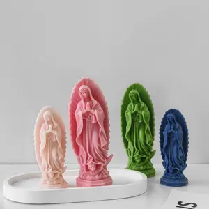 Goddess Statue Scented Candle Silicone Mold DIY Human Portrait Resin Plaster Diffuser Stone Ornament Mold