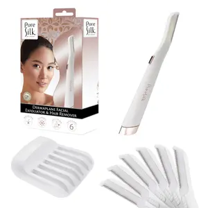 Pure Silk Dermaplane Facial Exfoliator and Hair Remover, 1 Pc Hair Remover Epilator