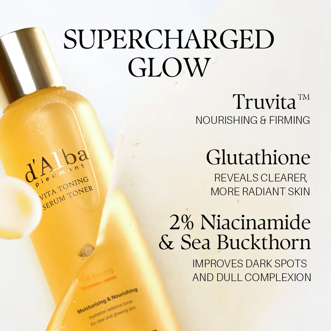 OFFICIAL d'Alba] [Set] Vita Toning Serum Toner (6.09 oz) + Vita