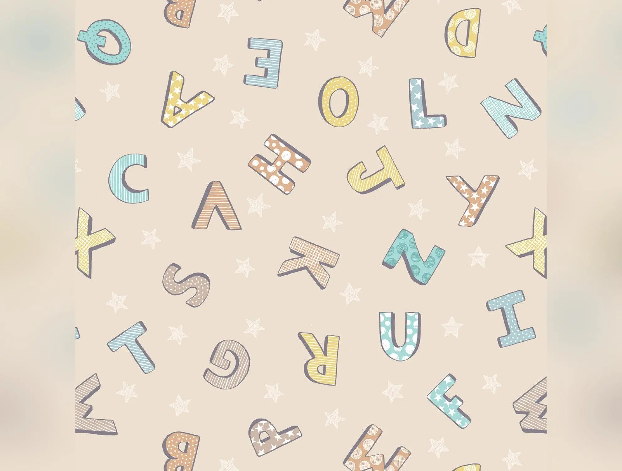 Bella Bunny & Bear | Alphabet on Natural by Lewis & Irene | A648.2