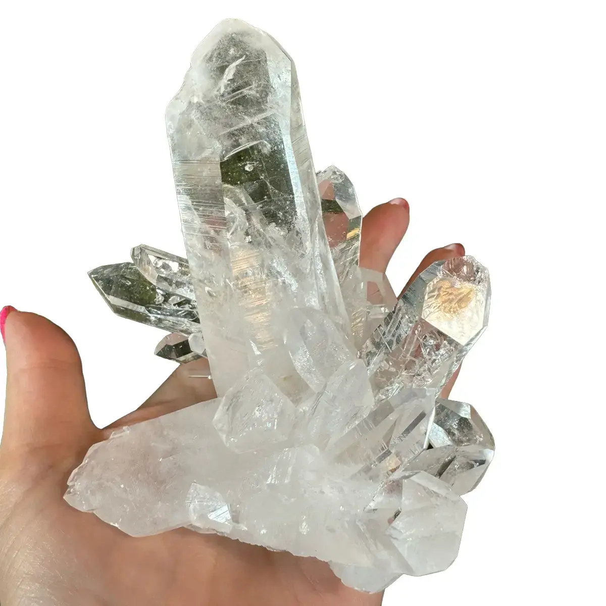 AAA Clear Quartz Beautiful Cluster - Rainbows | Phantoms | Ethically Sourced | Ultra Clear | Large | Small Crystal Shop | Unique | Statement Piece
