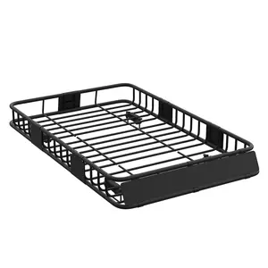 Heavy Duty Global Roof Rack, Cargo Basket with Extension for SUV, Truck & Van - 200 lbs Capacity, Weather-Resistant Top Mount Carrier, Ideal for Luggage & Camping Gear