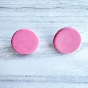 Purple Circle Stud Earrings - Hypoallergenic Titanium Posts (Nickel & Lead Free)