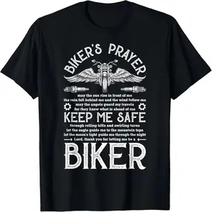 Biker'S Prayer Vintage Motorcycle Biker Biking Motorcycling T-Shirt