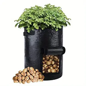 Thickened PE potato planting bag Potato vegetable plant seedling bag Growth bag Cultivation bag Planting bucket Beauty bag Garden Planter