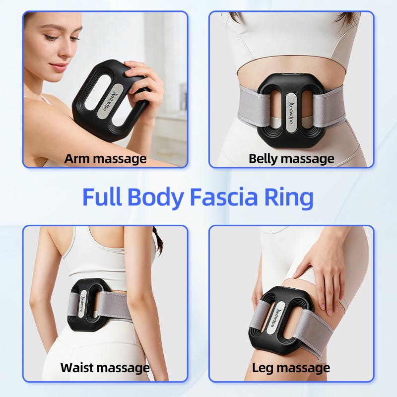 Wireless Full-Body Massage Ring – 8 Speed Settings for Neck and Shoulder Muscle Relaxation, Portable Deep-Tissue Percussion Massager, Suitable for Relaxing the Body and Mind, Ideal as a Fitness-Themed Christmas Gift for Men and Women