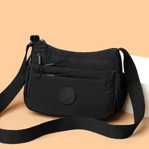 2025 New Women's Solid Color Waist Bag Multi-Pocket Zipper Crossbody Bag for Daily Use Casual Trendy High-Quality Commuter Bag with Comfortable Strap