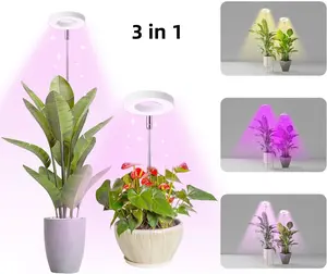 Indoor Plant Grow Light, LED Full Spectrum Plant Light USB Powered, Height Adjustable Grow Light with Dimming Brightness & 3/9/12H Timer, for Indoor Plants, Seed Starting, Succulents, Herbs