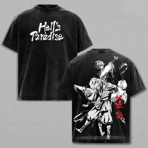 Vintage Hell’s Paradise Gabimaru Shirt, Jigokuraku Anime Tee, Dark Manga Streetwear Shirt, Graphic Back Print Gift For Anime Fans