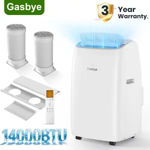 Gasbye Dual Hose Portable Air Conditioner, 2026 Upgraded Full DC Inverter Compressor, 13.6 CEER Energy-Saving, 45dB Low Noise,  500 Sq.Ft. Rooms, Backlit Remote Control, 14000BTU/15000BTU Summer Cools